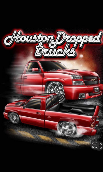 RED SS HOUSTON DROPPED TRUCKS T-SHIRT