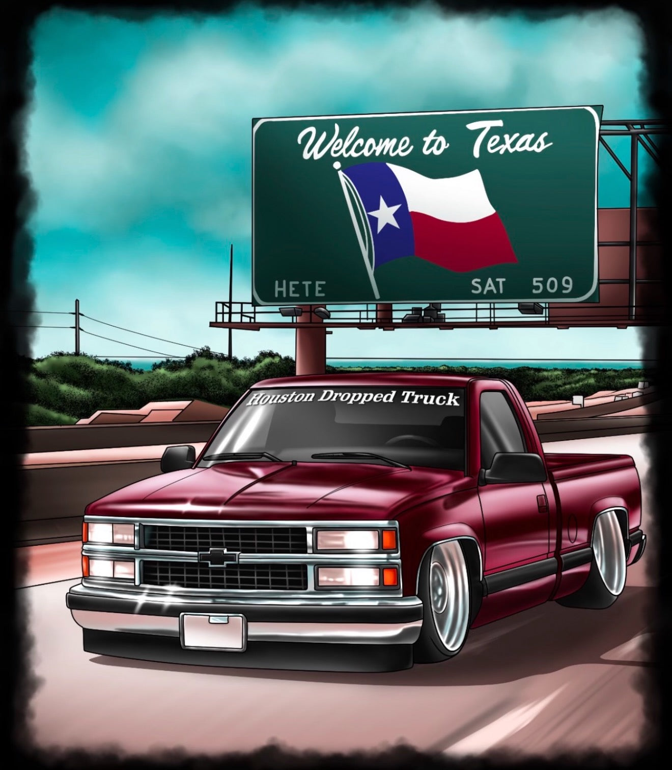 HDT WELCOME TO TEXAS PINK OBS T-SHIRT